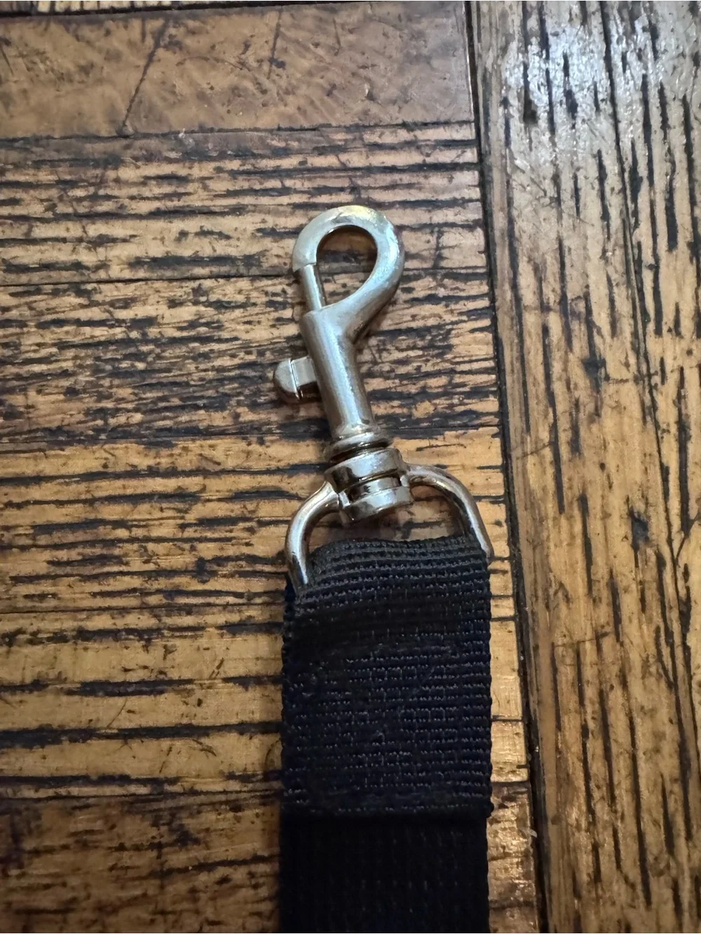 Black Nylon Dog Leash with Attached Pouch